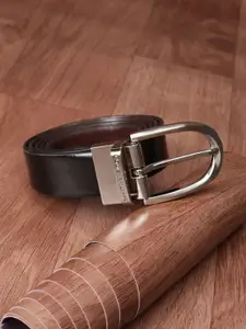 Louis Philippe Men Tang Closure Leather Reversible Belt