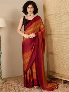 Mitera Striped Ready to Wear Saree