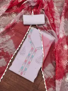 Maroosh Floral Embroidered Sequinned Unstitched Dress Material