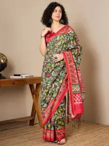 Mitera Kalamkari Printed Ready to Wear Bagru Saree