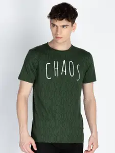 Status Quo Men Typography Printed Pure Cotton Pockets T-shirt