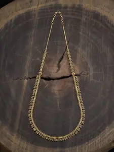 Kushal's Fashion Jewellery Gold-Plated Stone Studded Antique Necklace