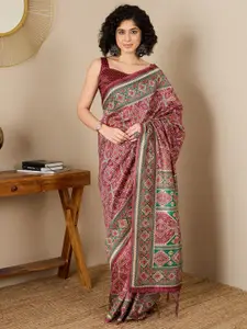 Mitera Printed Ready to Wear Patola Saree