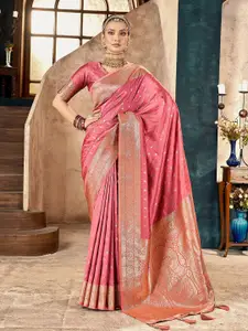 Mehrang Woven Design Ethnic Motifs Zari Banarasi Saree