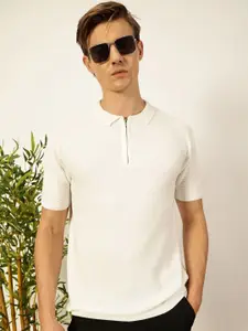 Thomas Scott Men Knit Polo Collar T-shirt