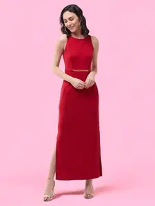 DressBerry Slim Fit Round Neck Sleeveless Maxi Dress
