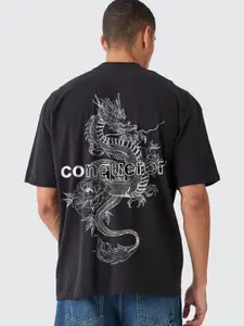 PRONK Men Graphic Printed Oversized T-shirt