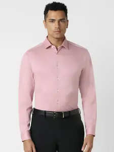 Van Heusen Men Spread Collar Solid Cotton Slim Fit Formal Shirt