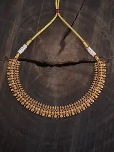 Kushal's Fashion Jewellery Gold-Plated Antique Necklace
