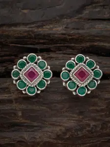 Kushal's Fashion Jewellery Silver Rhodium-Plated Classic Studs