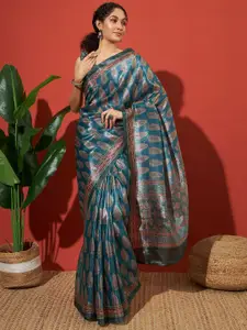 RACHNA Ethnic Motifs Printed Tissue Saree