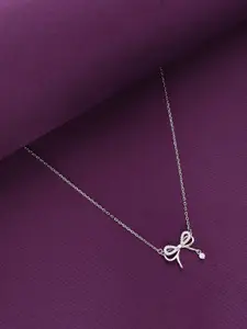 KAI JEWEL Rhodium Plated 92.5 Sterling Silver Cubic Zirconia Necklace