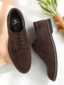 Auserio Men Textured Derbys Formal Shoes