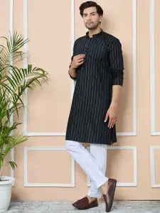 See Designs Men Striped Regular Kurta with Pyjamas