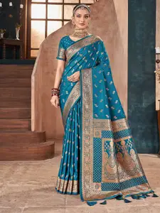 Mehrang Woven Design EmbroideredZari Banarasi Saree