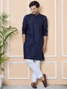 See Designs Men Striped Regular Kurta with Pyjamas