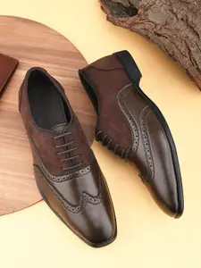 House of Pataudi Men Solid Derbys Formal Shoes