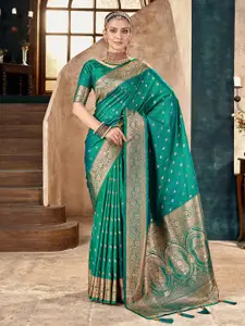 Mehrang Woven Design Embroidered Zari  Banarasi Saree