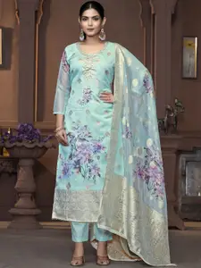 Maroosh Floral Woven Design Zari Unstitched Dress Material
