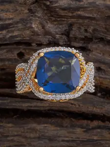 Kushal's Fashion Jewellery Embellished Bridal Mint Gold-Plated Party Zircon Pendant Set