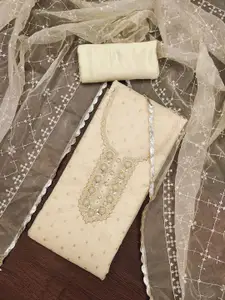 Maroosh Floral Embroidered Sequinned Organza Unstitched Dress Material