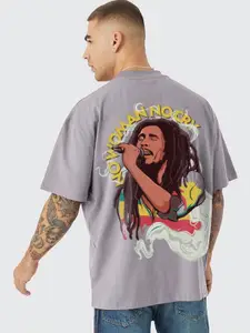 PRONK Men Graphic Printed Oversized T-shirt