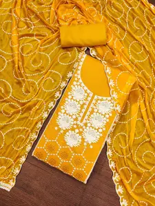 MANVAA Ethnic Motifs Embroidered Unstitched Dress Material