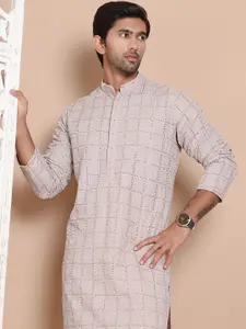 Jompers Men Embroidered Regular Sequinned Kurta with Pyjamas