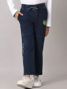 V-Mart Boys Typography Mid-Rise Track Pants