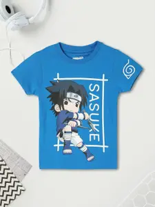 max Boys Printed V-Neck Applique T-shirt