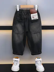 StyleCast x Revolte Boys Boyfriend Fit Heavy Fade Printed Stretchable Jeans