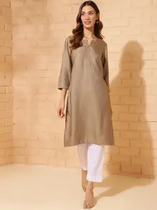Fabindia Notch Neck Regular Straight Kurta