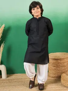 Sangria Boys Chikankari Embroidered Cotton Kurtas