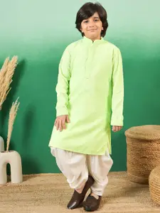Sangria Boys Chikankari Embroidered Cotton Straight Kurta
