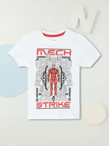 max Boys Typography Printed Applique T-shirt