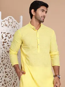 Anouk Men Embroidered Regular Chikankari Pure Cotton Kurta with Pyjamas