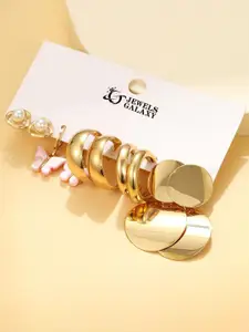 Jewels Galaxy Contemporary Half Hoop Earrings