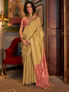 Mitera Ethnic Motifs Woven Design Zari Banarasi Celebrity Saree
