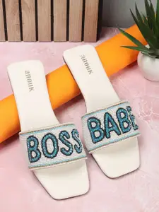 Anouk Women Embellished Ethnic Open Toe Flats