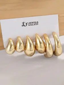 Jewels Galaxy Contemporary Half Hoop Earrings