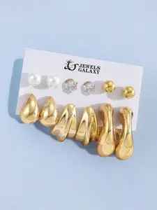 Jewels Galaxy Contemporary Half Hoop Earrings