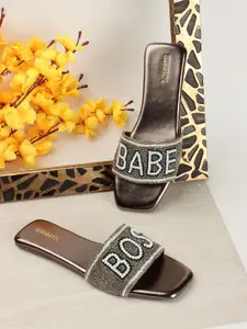 Anouk Women Embellished Ethnic Open Toe Flats