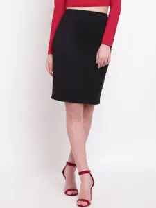 RIVI Knee-Length Solid Pencil Skirt