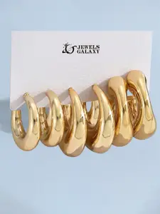 Jewels Galaxy Contemporary Half Hoop Earrings