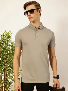 Thomas Scott Men Solid Polo Collar Cotton T-shirt