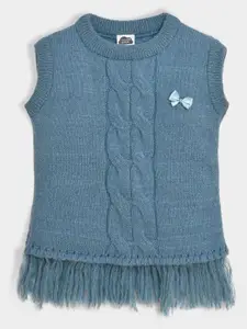 MiArcus Girls Cable Knit Woollen Sweater Vest