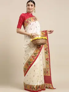 Saree mall Woven Design Zari Silk Blend Bomkai silk Sarees