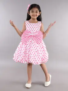 Pink Chick Polka Dot Striped Balloon Dress