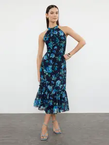 Trendyol Floral Print Sheath Midi Dress
