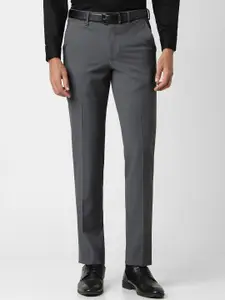 Van Heusen Men Checked Slim Fit Formal Trousers